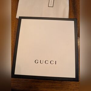 Gucci Black and White Gift Box With Dust Bag